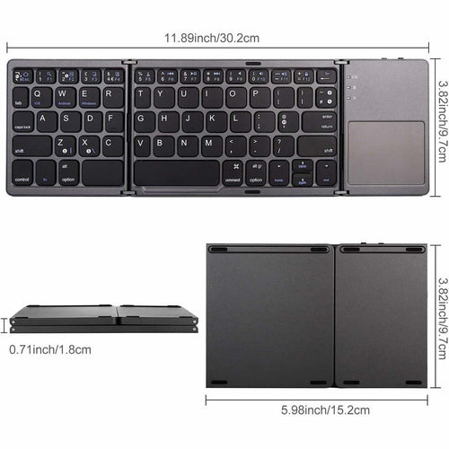 Portable Mini Folding Bluetooth Keyboard