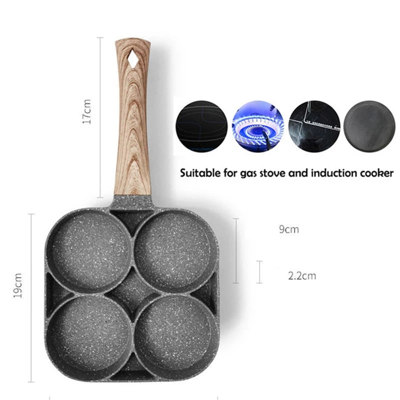 Four-hole Frying Pan - Nova Gadget Store 4 holes