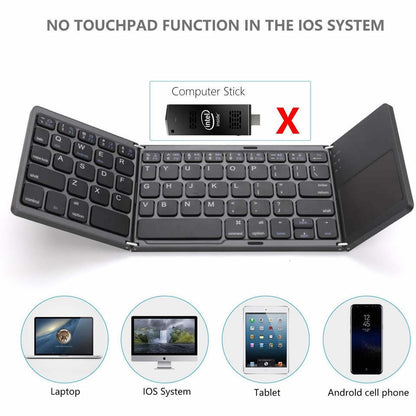 Portable Mini Folding Bluetooth Keyboard