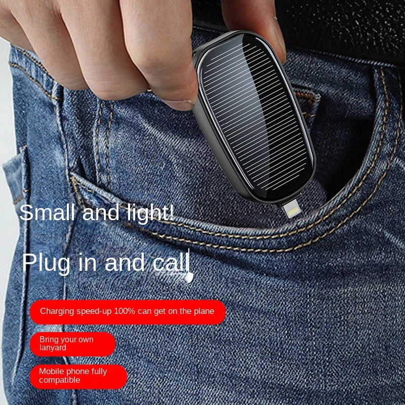 Portable Solar Key Chain Mini Emergency Charging Mobile Power Pod