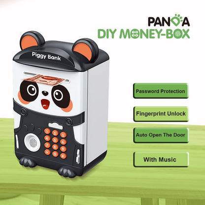 Panda Piggy bank: Children's Day Gift, Password and Fingerprint Unlocking ATM, Deposit and Withdraw