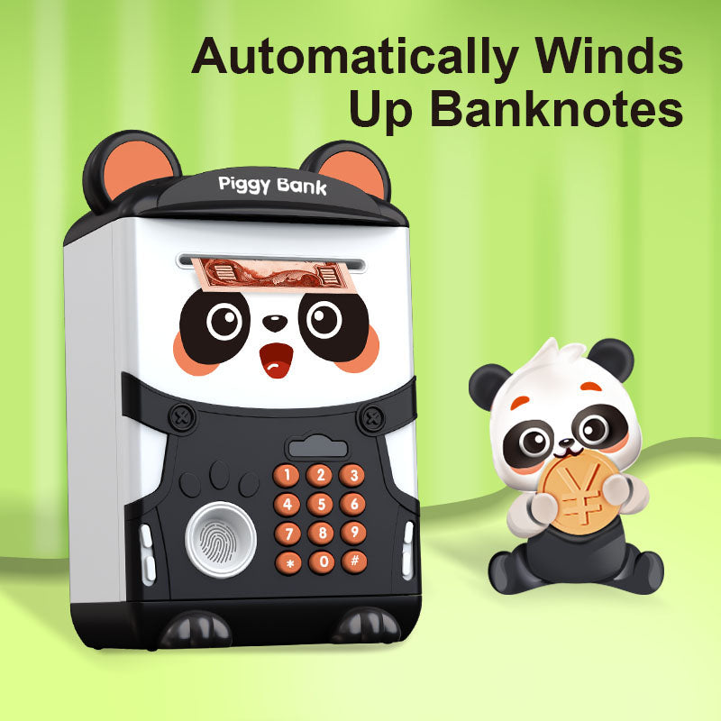 Panda Piggy Bank: Password & Fingerprint ATM for Kids