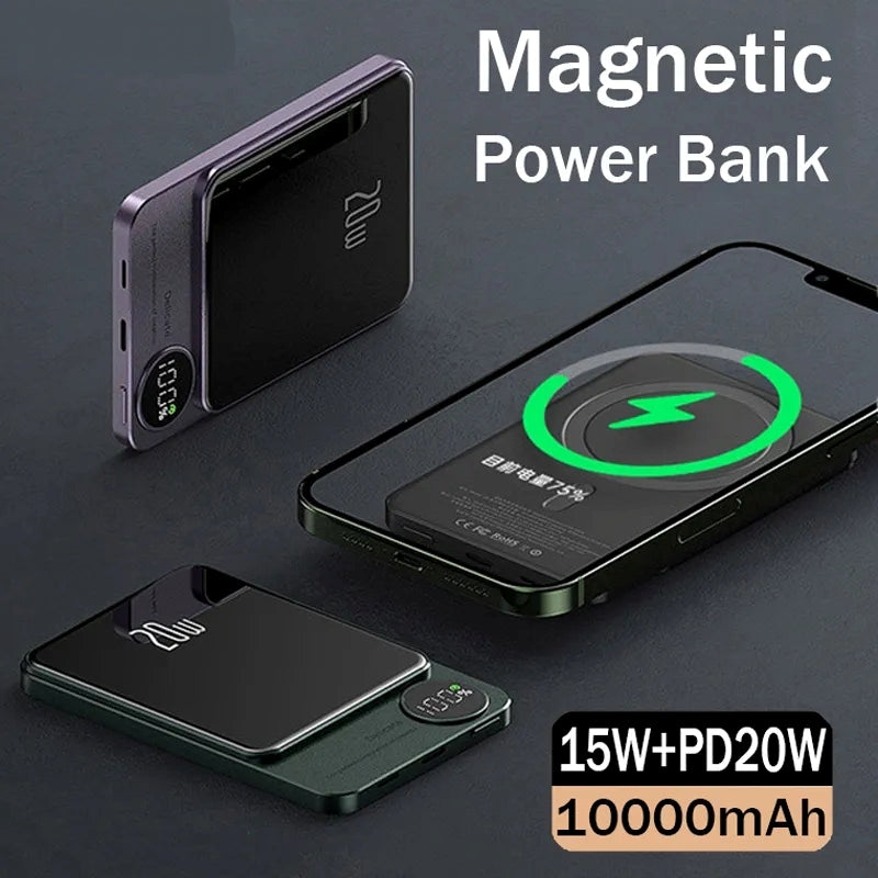 Macsafe Magnetic Wireless Power Bank For Iphone 12 13 14 External Auxiliary Battery Charger