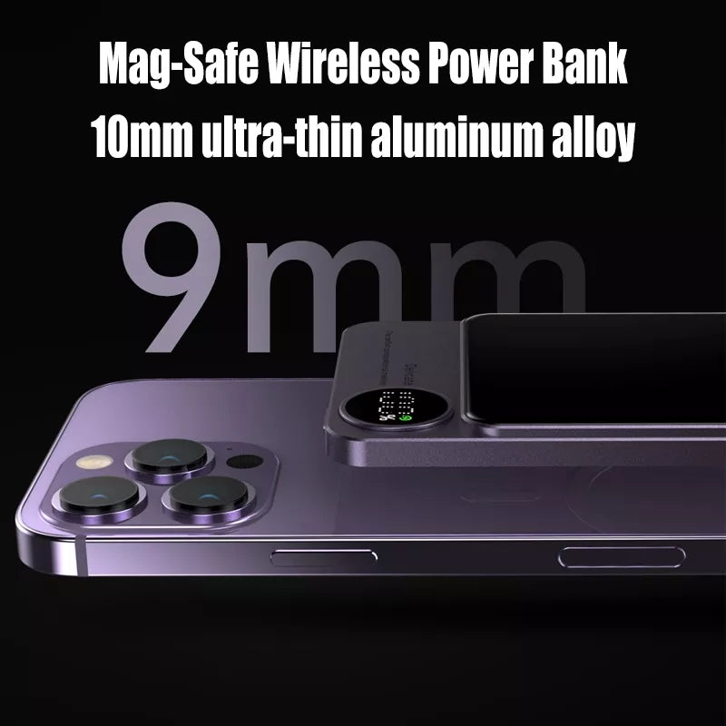 Macsafe Magnetic Wireless Power Bank For Iphone 12 13 14 External Auxiliary Battery Charger