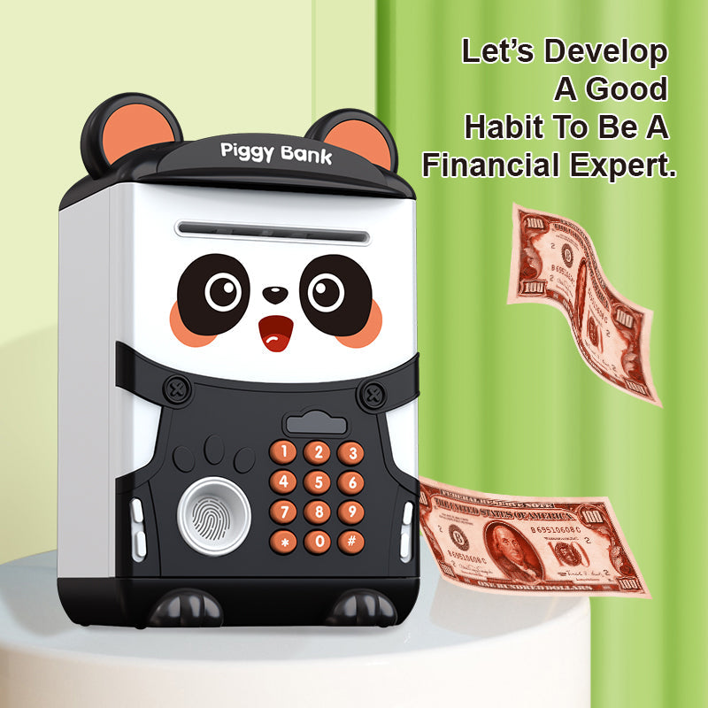 Panda Piggy Bank: Password & Fingerprint ATM for Kids