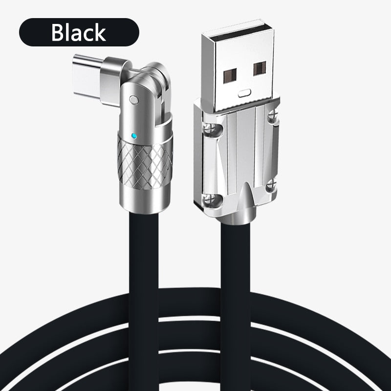 180° Rotating Super Fast Charge Cable - Nova Gadget Store Black / 1.2m For Micro USB