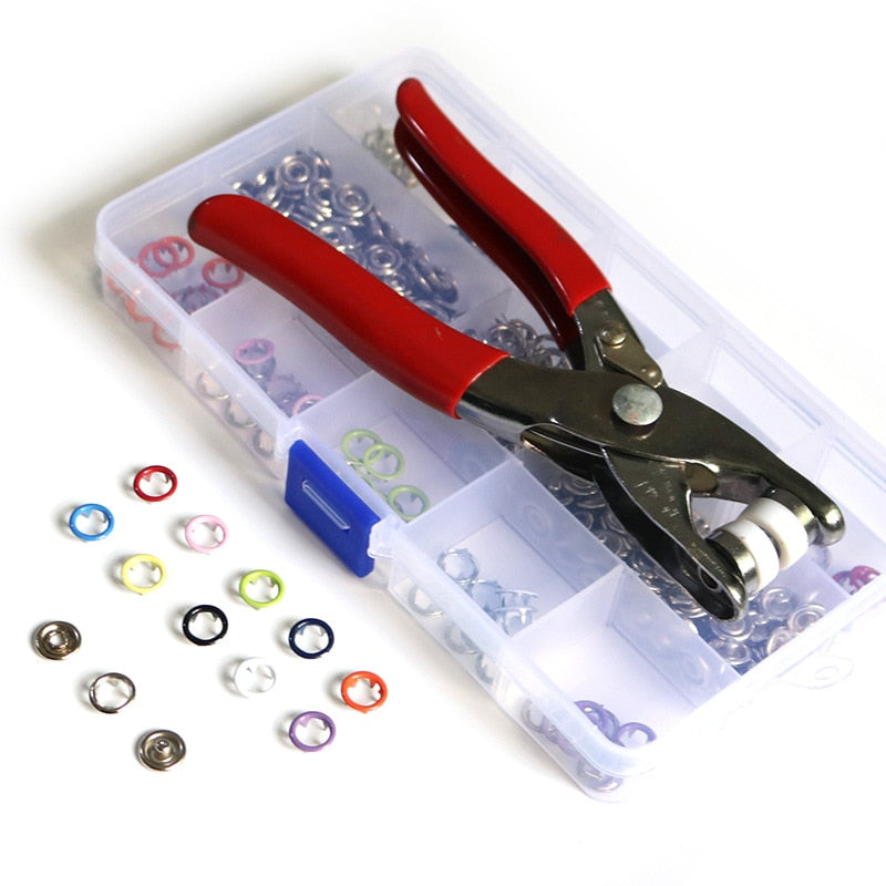 Snap Buttons with Fastener Pliers Tool Kit