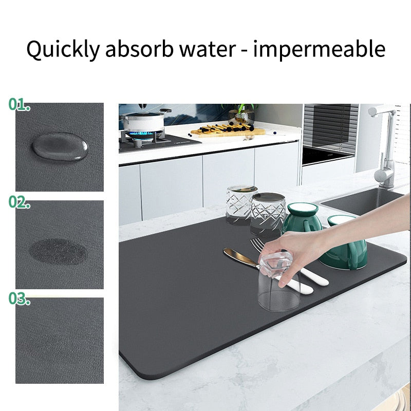 Kitchen Drain Mat - Nova Gadget Store 30x40CM / Grey