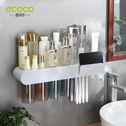 Wall-Mounted Toothbrush Station