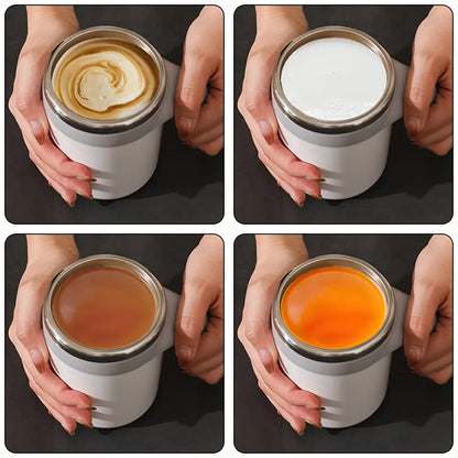 Rechargeable auto stirring cup