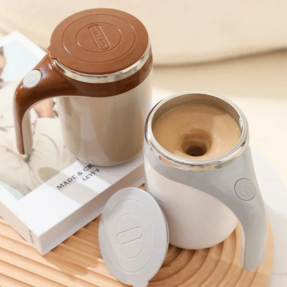 Rechargeable auto stirring cup