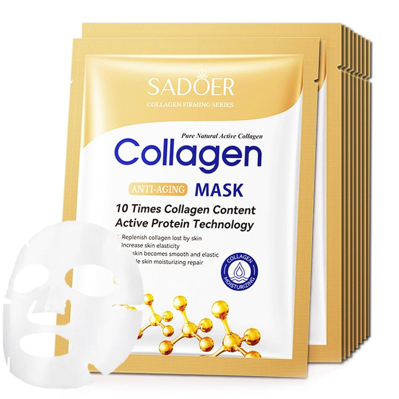 10pcs Collagen Face Mask