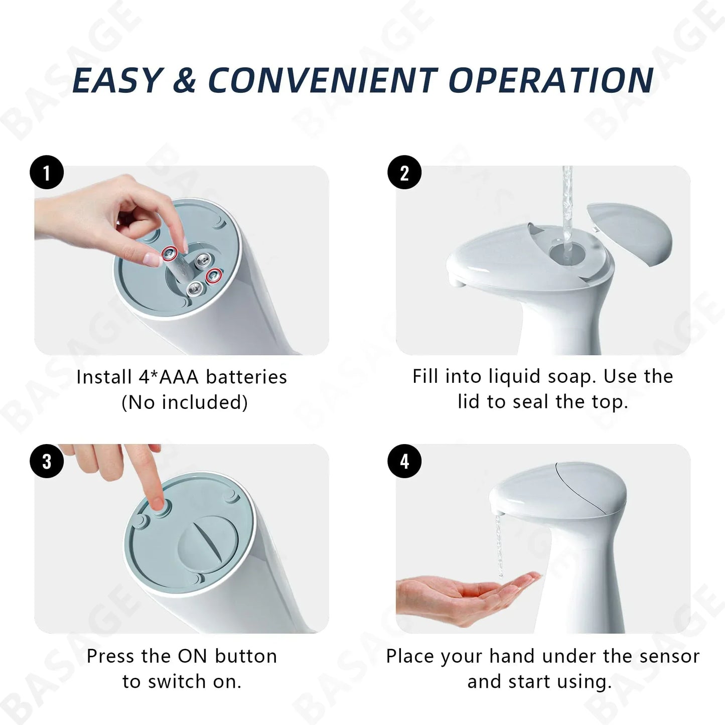 Dispensador de jabón automático con sensor de calidad superior 