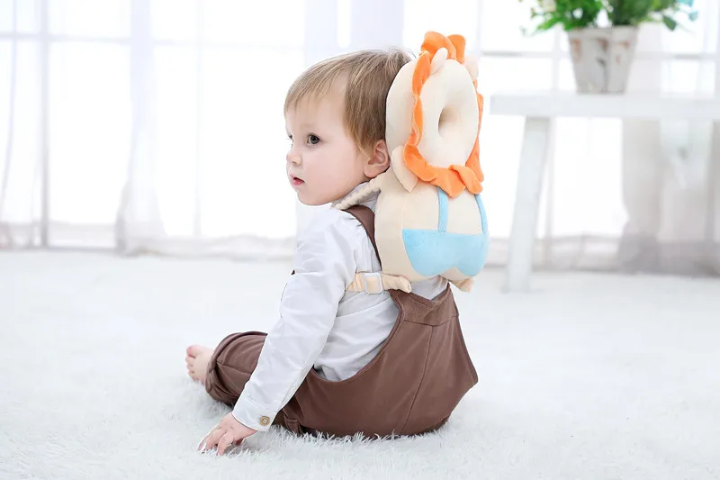 Mochila con almohada protectora para la cabeza del bebé