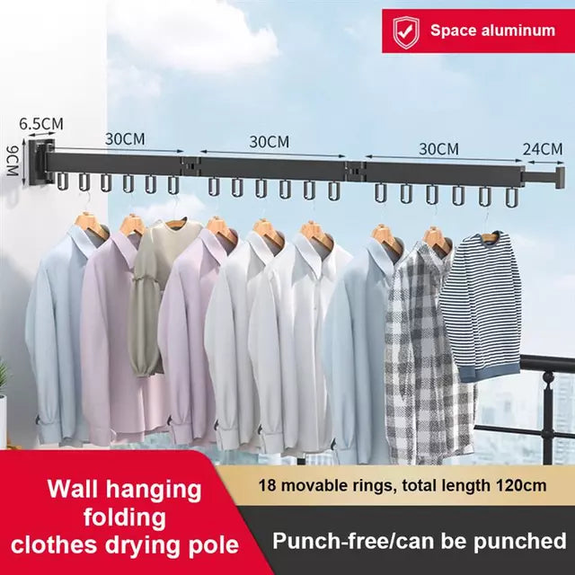 Folding Clothes Hanger Wall Mount