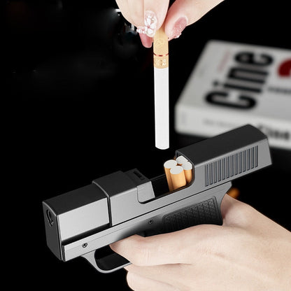 GUN-SHAPED CIGARETTE CASE LIGHTER