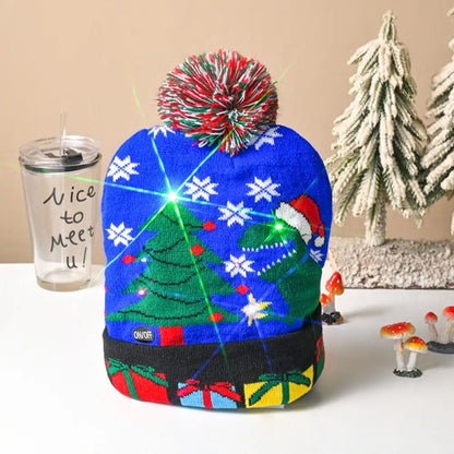 Gorro navideño LED de Papá Noel