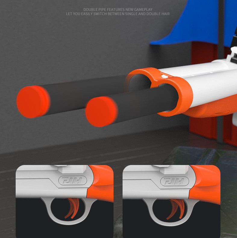 Pistola de juguete de bala blanda de doble cañón S686 