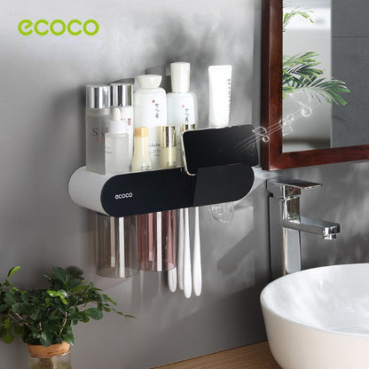 Wall-Mounted Toothbrush Station