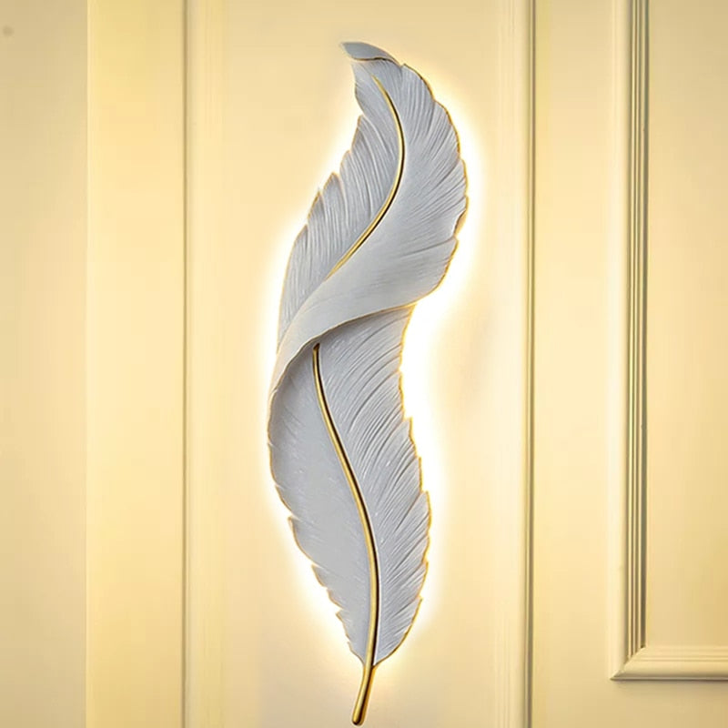 LED Feather Wall Lamp