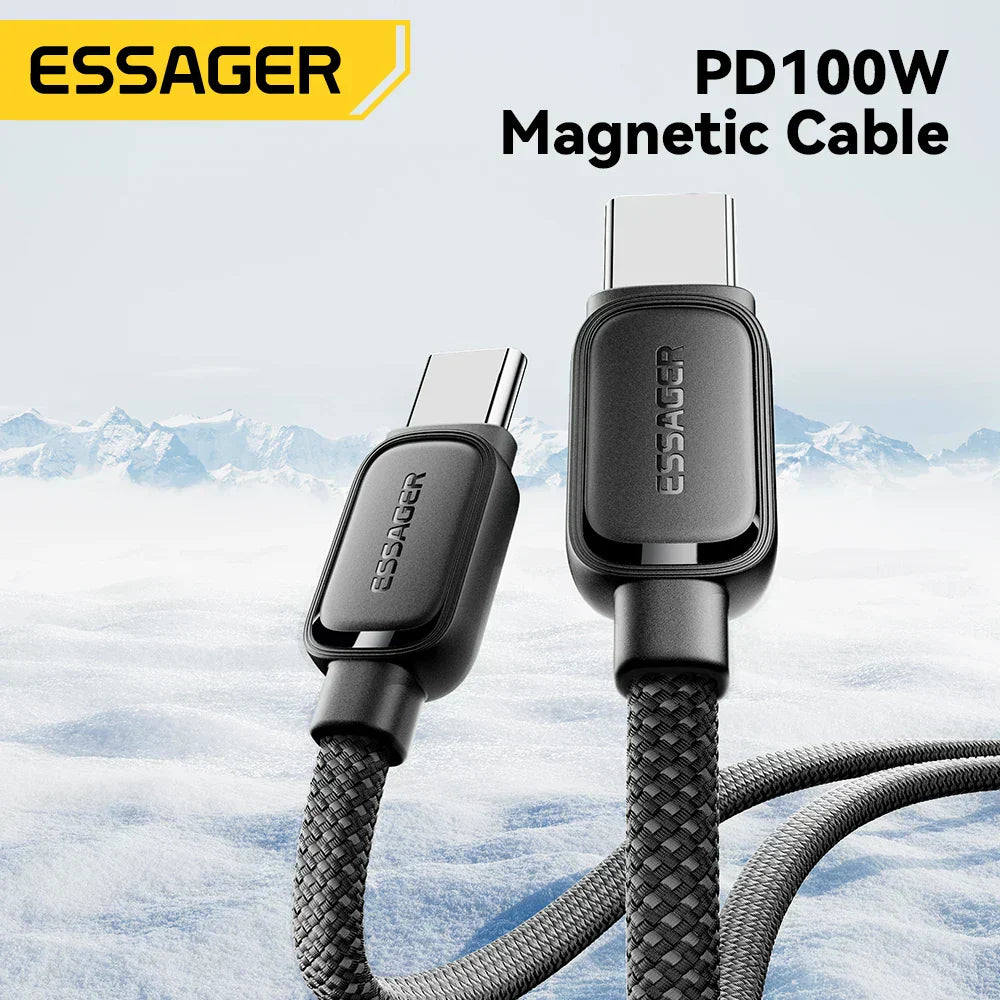 Magnetic Suction Type C to C Fast Charging Cable