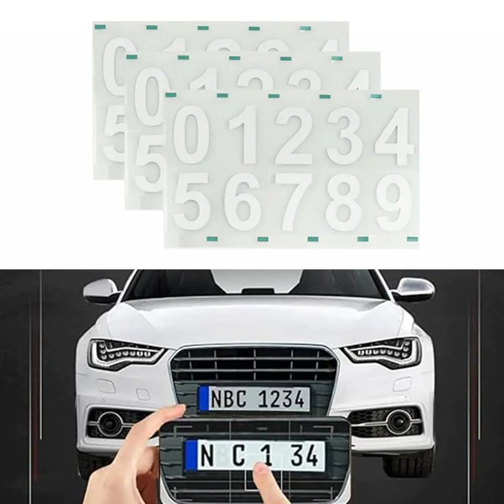 License Plate Number Concealer Stickers