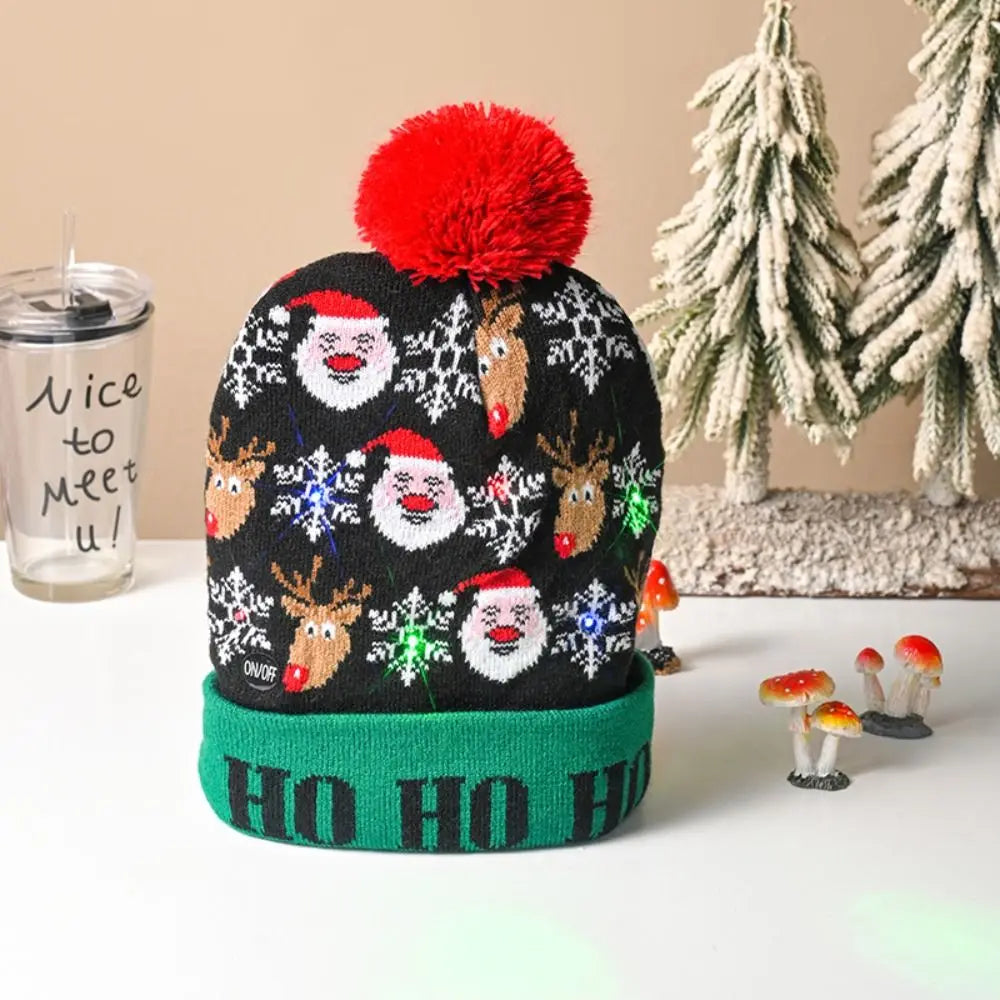 Gorro navideño LED de Papá Noel