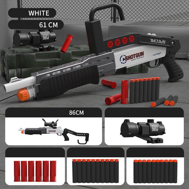 Pistola de juguete con balas blandas que expulsa el proyectil SPAS-12