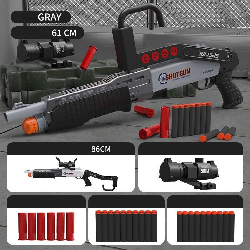 Pistola de juguete con balas blandas que expulsa el proyectil SPAS-12