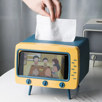 Tissue Box Mobile Phone Holder