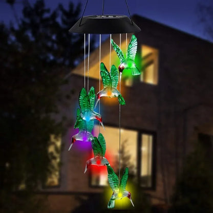 Color-Changing LED Solar Hanging Birds