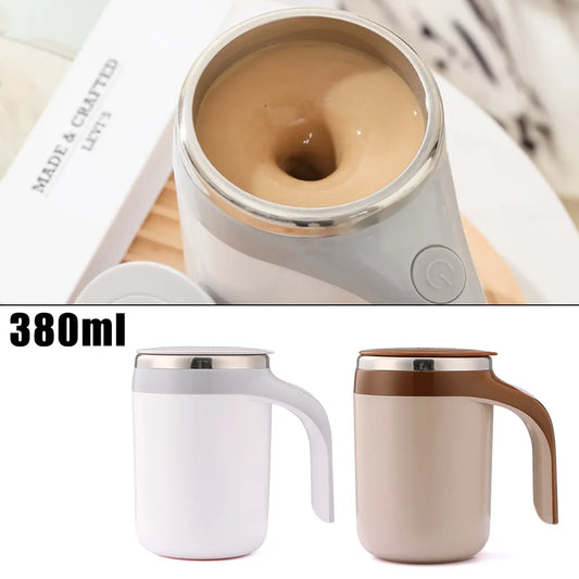 Rechargeable auto stirring cup