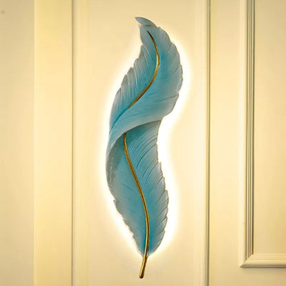 LED Feather Wall Lamp