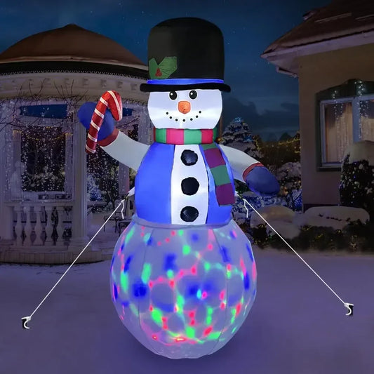 Muñeco de nieve inflable de 6 pies con LED