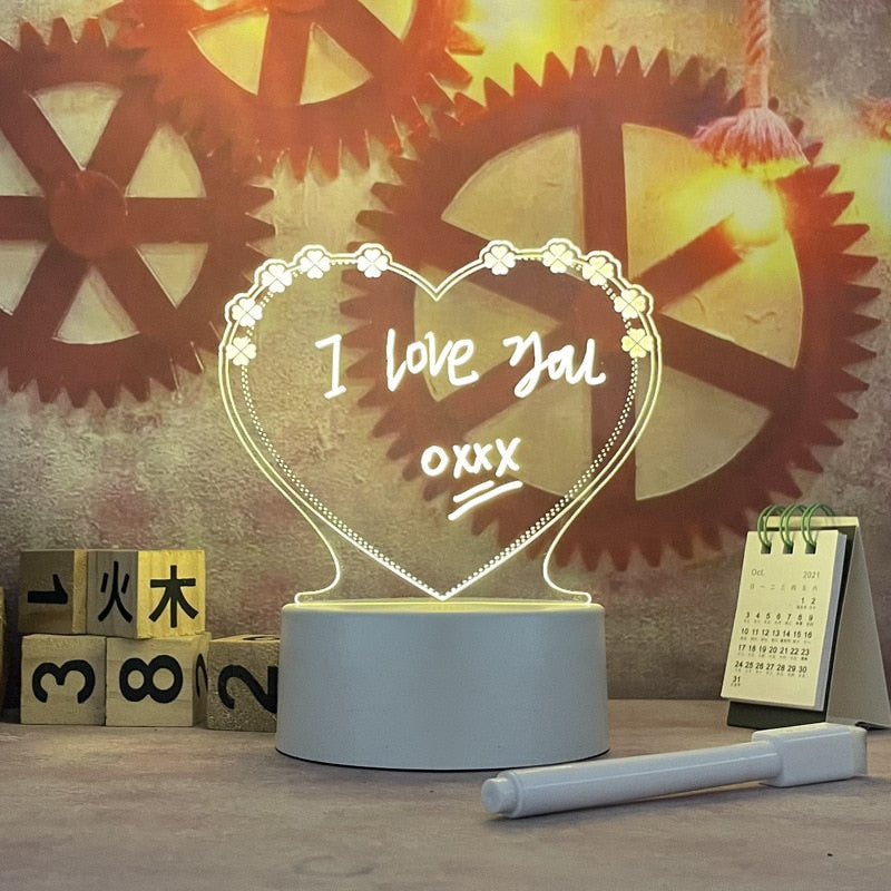 Note Board Lamp - Nova Gadget Store Love Board