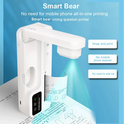 PC160Q  Efficient Portable Thermal Photo Printer mini camera printer with thermal sticker paper