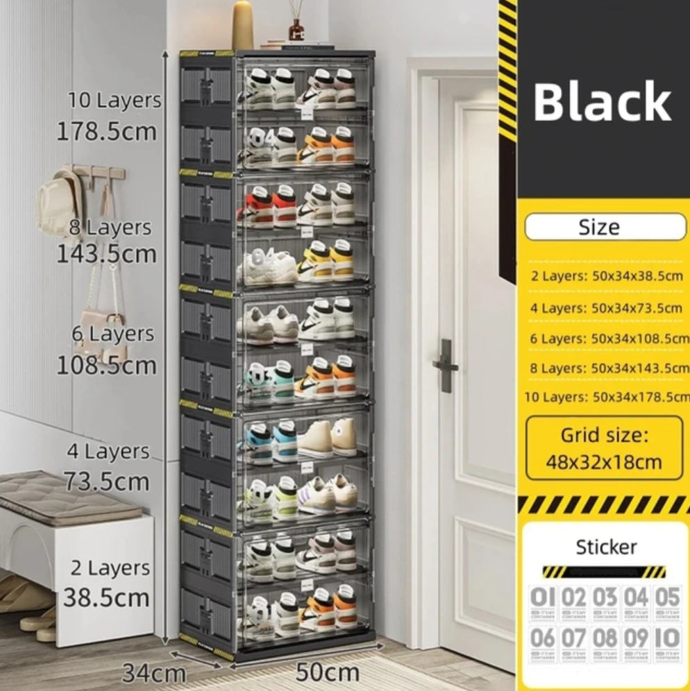 New Dust Proof Foldable Shoe Rack Multi-layer Storage Cabinet