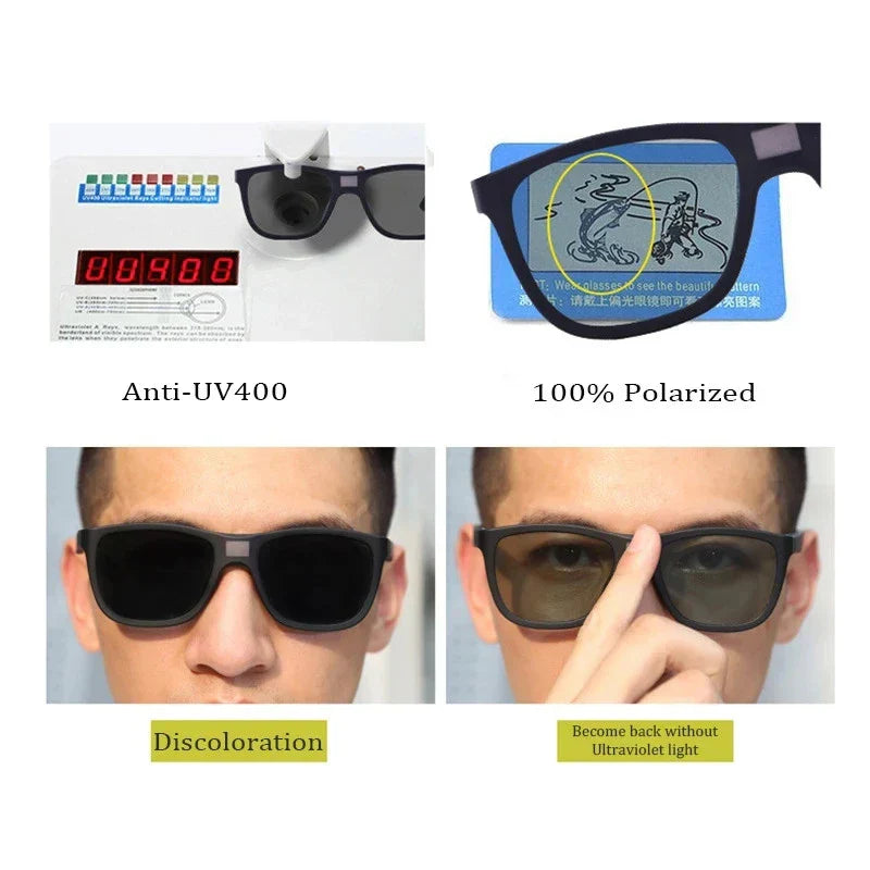 Intelligent Photosensitive/Photochromic Color-changing Polarized Sunglasses