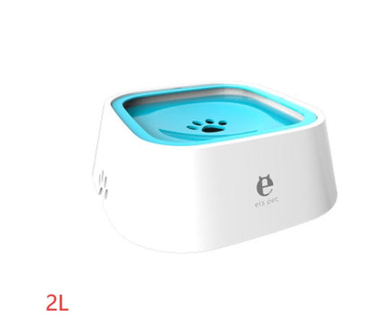 Anti-Overflow Pet Water Bowl: Slow Feeder & Portable