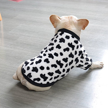 Cow-print Pajama-Style Sweater for small Pets