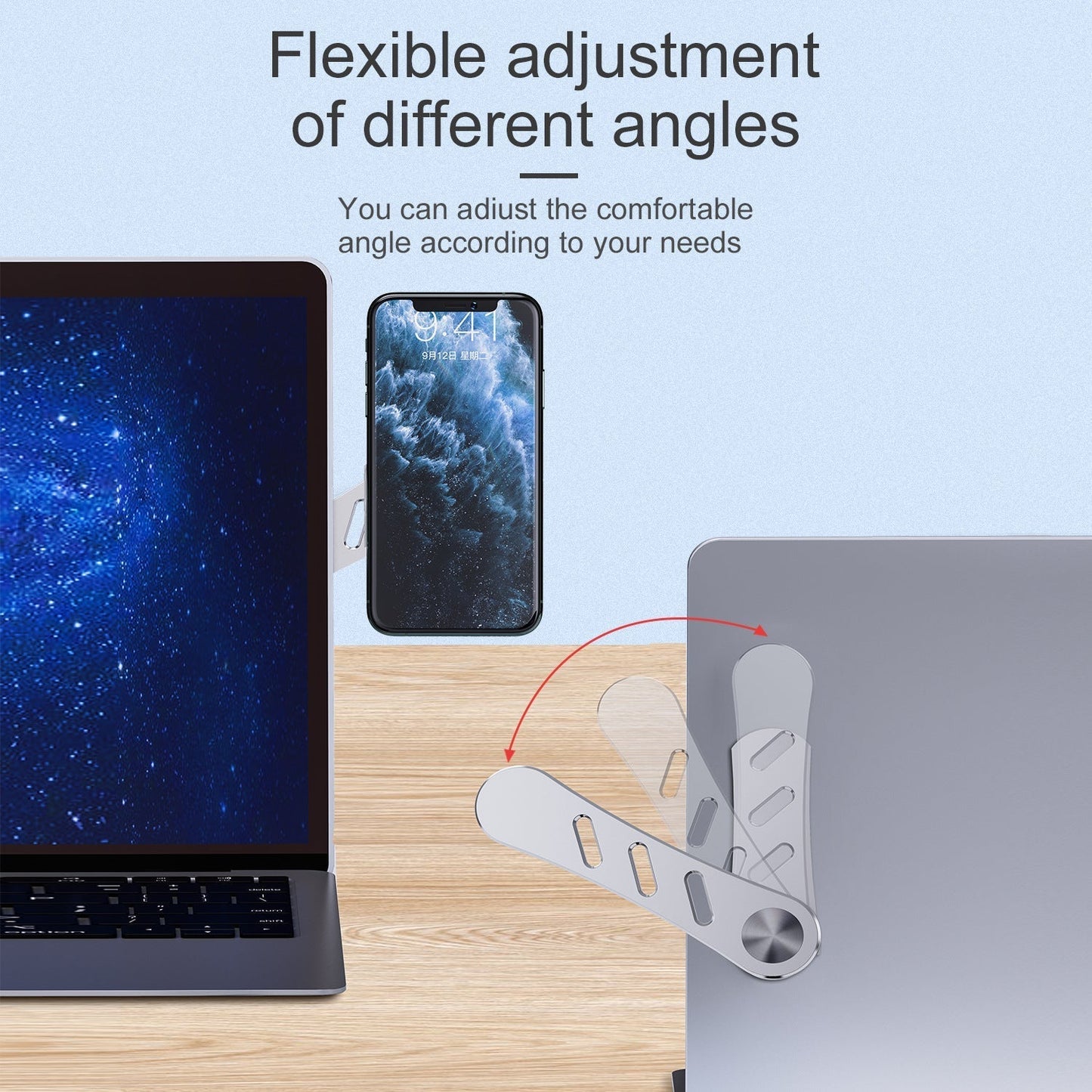 Metal Magnetic Laptop Expansion Bracket Phone Holder Multi Screen Stand