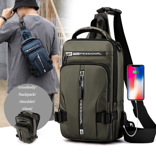 Crossbody Bags Men/Women Multifunctional Backpack Shoulder Chest Bags