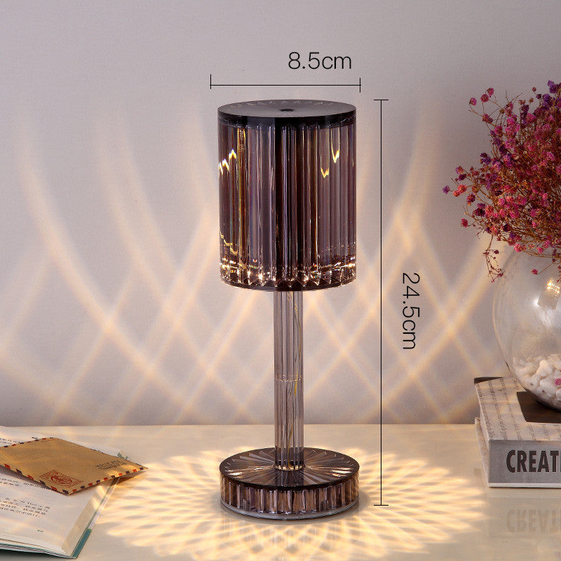 Modern Led Diamond Crystal Table Touch Lamp for Home décor Bedroom Bedside Decorating Night Lamp