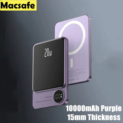 Macsafe Magnetic Wireless Power Bank For Iphone 12 13 14 External Auxiliary Battery Charger