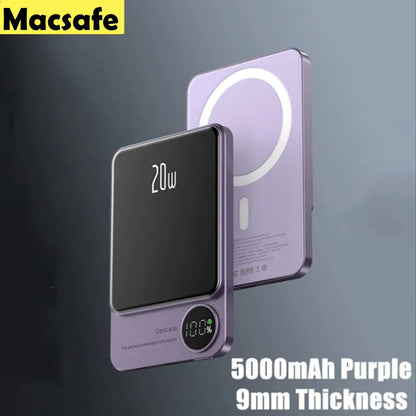 Macsafe Magnetic Wireless Power Bank For Iphone 12 13 14 External Auxiliary Battery Charger