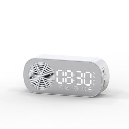 BT Music Alarm Clocks Mirror FM Radio LED Digital Clock 2 Alarm