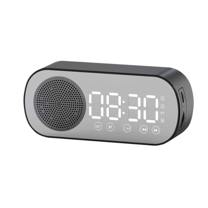 BT Music Alarm Clocks Mirror FM Radio LED Digital Clock 2 Alarm