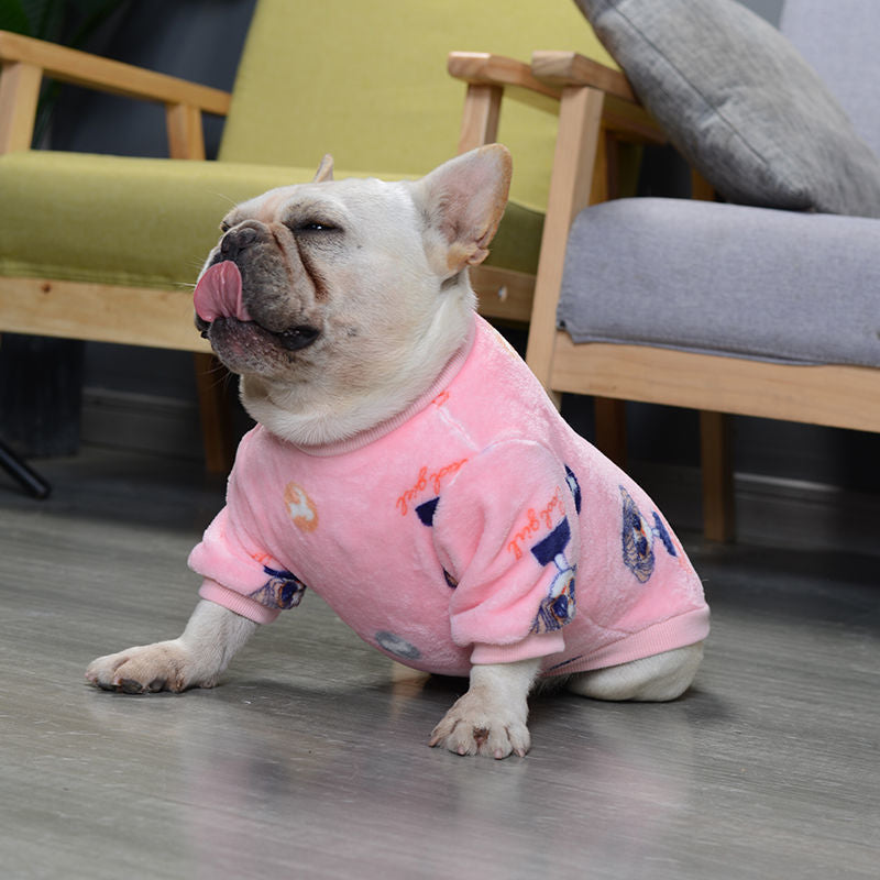 Cow-print Pajama-Style Sweater for small Pets