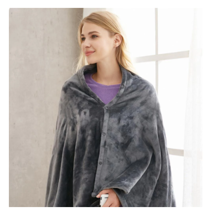 USB Heated Flannel Blanket: Warm Shawl & Body Warmer