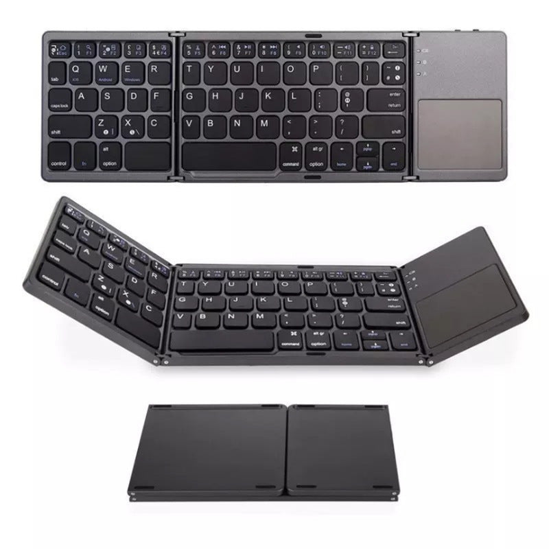 Folding Mini Bluetooth Keyboard for Tablet Phone Computer Wireless Foldable Multi-Function